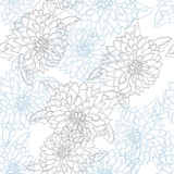 Seamless pattern with hand drawn summer flowers for textile, wallpapers, gift wrap and scrapbook. Vector illustration