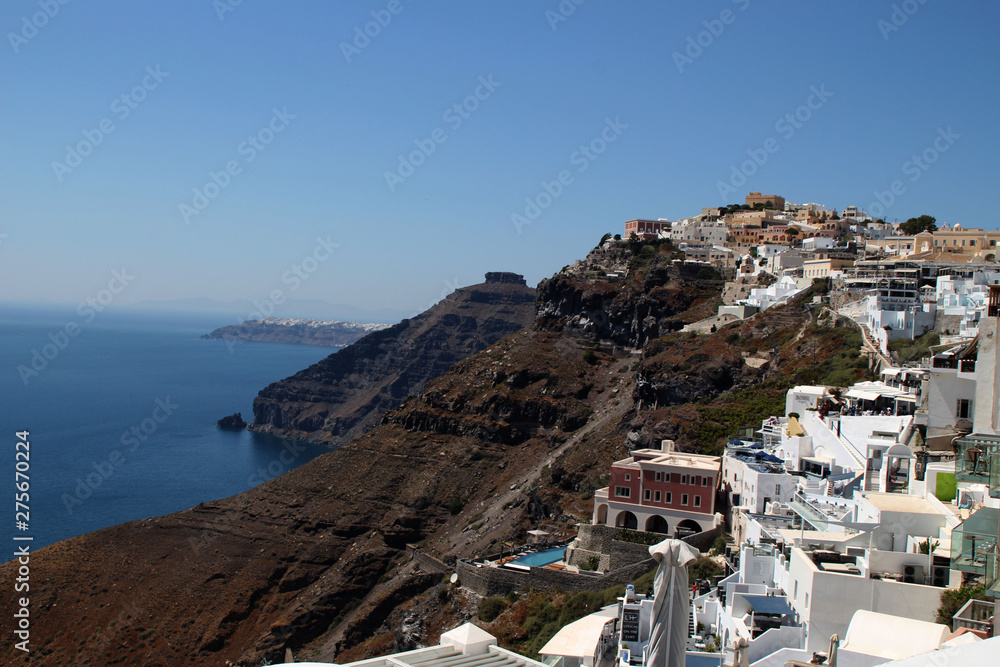 Obraz premium Blick über Santorini