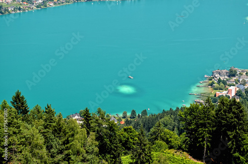 Village Maria Worth on the lake Worthersee in Carinthia,Austria photo