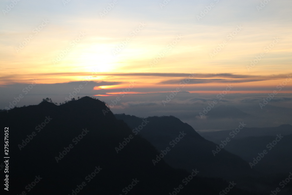 the sunrise at mt.Bromo in indonesia