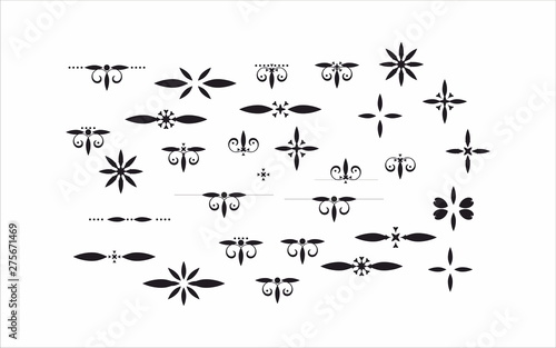 Decorative flower graphic element
