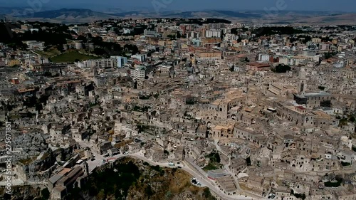 Wallpaper Mural Aerial view of the ancient town of Matera at Basilicata region in southern Italy Torontodigital.ca