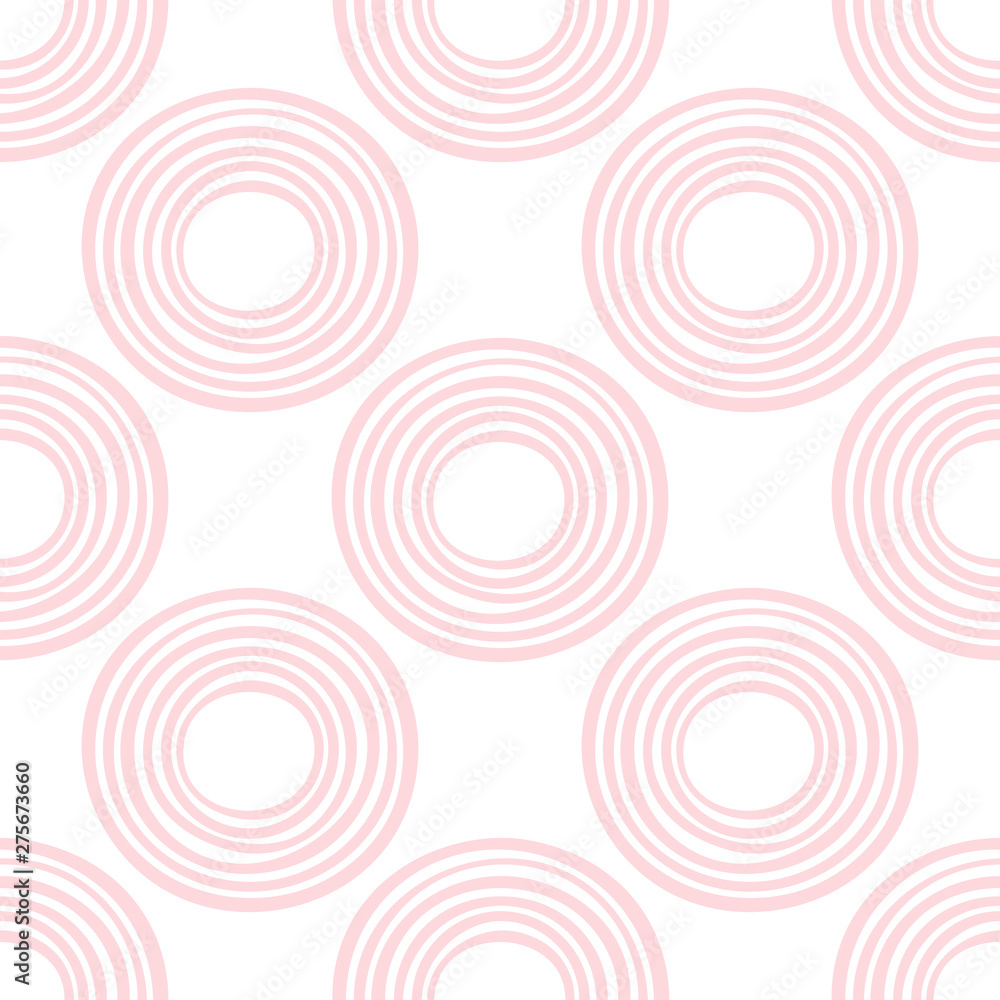 Abstract seamless pattern with circles. Geometrical background. Vector illustration.
