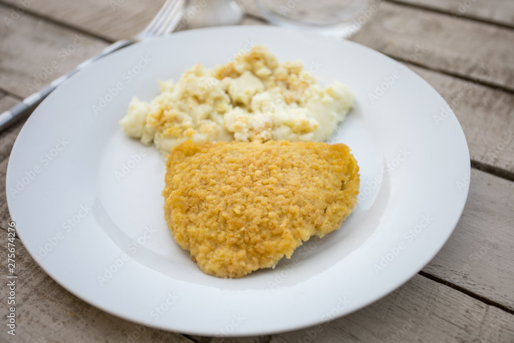 cordon bleu et purée