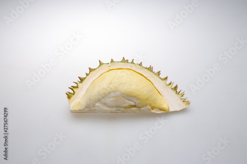 Durian isolated on white background.