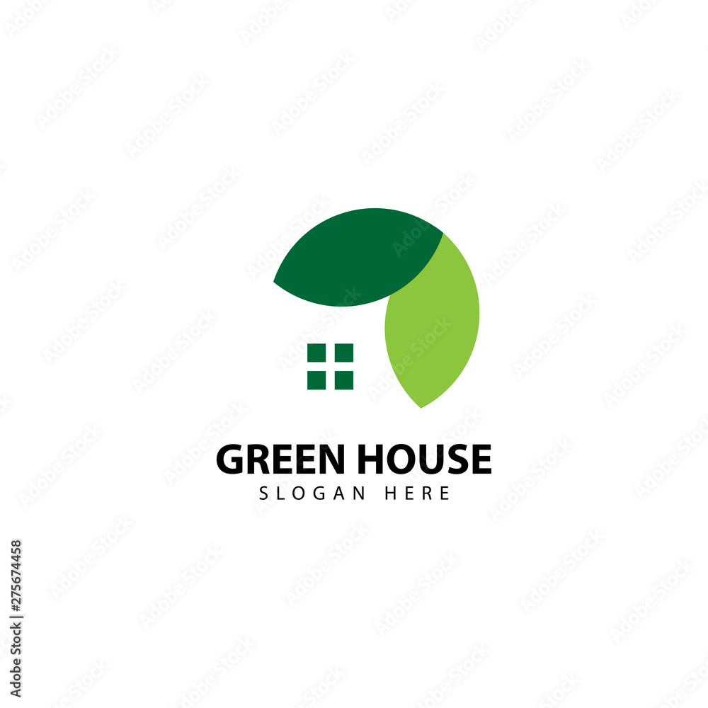 Green House Logo Design Vector Green House Logo Design Vector