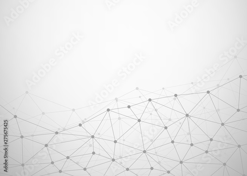 Abstract technology background with connecting dots and lines. Data and technology concept. Internet network connection 