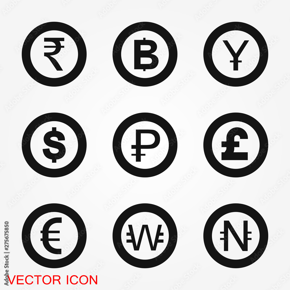 Money Currency Icon design template. Vector EPS Money Currency Icon design template. Vector EPS