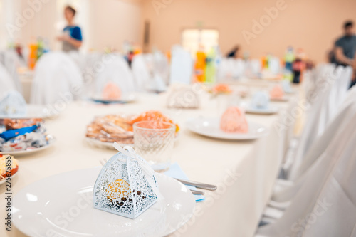 tables at the wedding © Valeriysurujiu