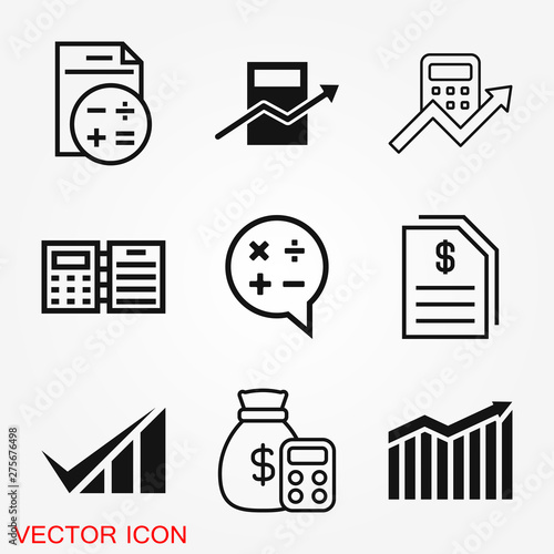 Accounting vector icon. Business and financial symbol