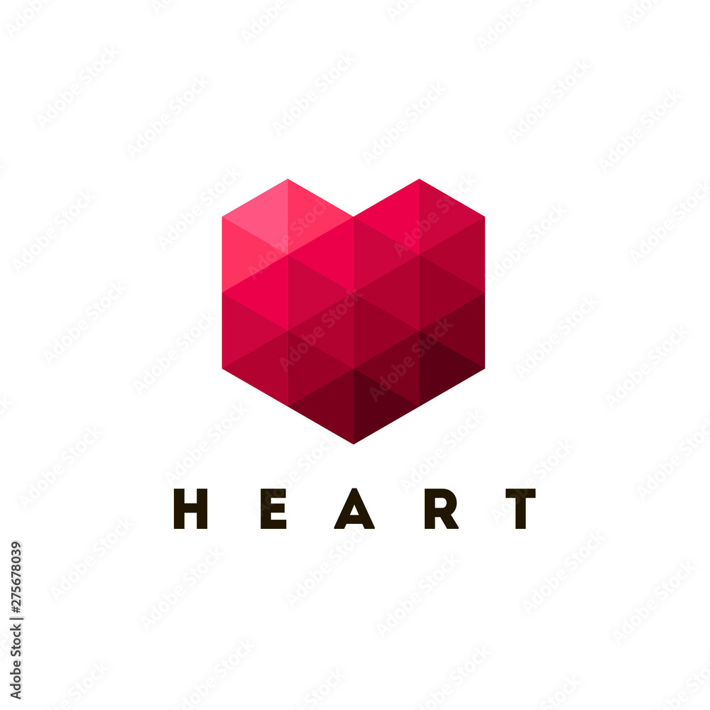 Vector logo design template. Heart icon. Vector logo design template. Heart icon.