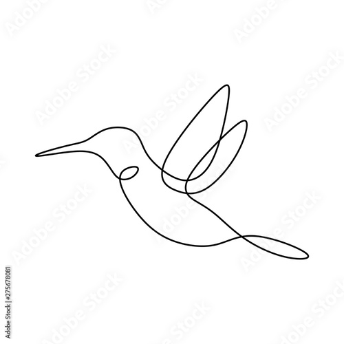 Bird continuous line drawing vector illustration minimalist design good for logo branding and abstract minimalism poster