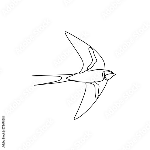 Bird continuous line drawin...