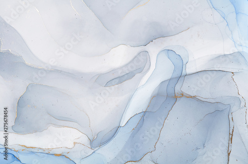 Fototapeta Szaro-niebieska abstrakcja cieniowana na zamówienie powiększająca wnętrze