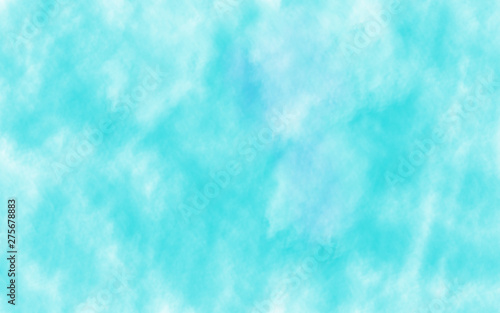 cyan water colour abstract background with space for text or image