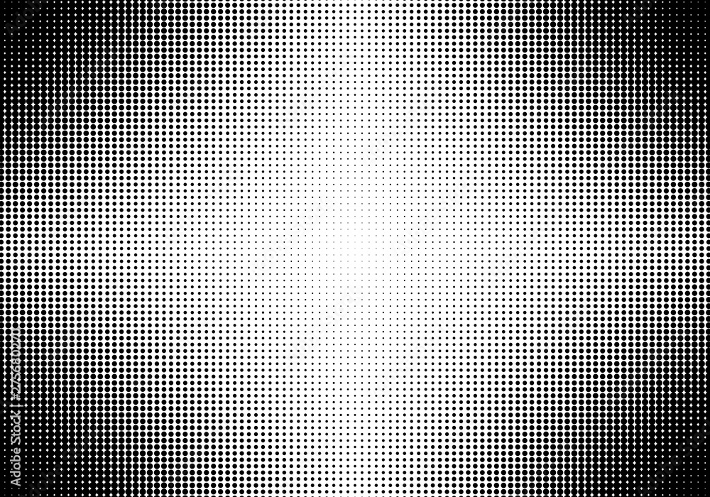 Black white halftone dots background. Monochrome geometric texture. Pop art pattern. Black white halftone dots background. Monochrome geometric texture. Pop art pattern.