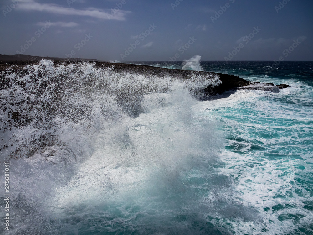 Crashing waves at Shete Boka National park, curacao Crashing waves at Shete Boka National park, curacao