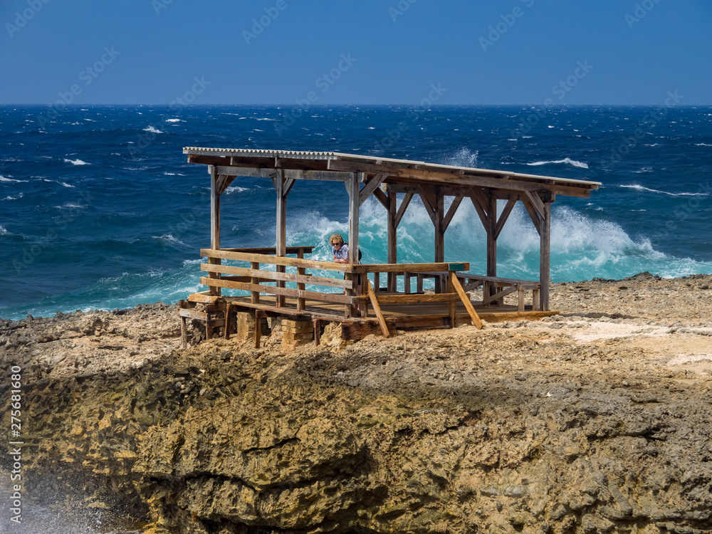 Crashing waves at Shete Boka National park, curacao