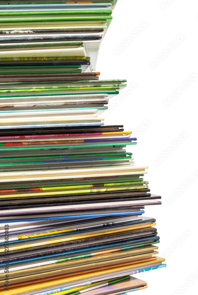 Stack of books on isolated white background. Stack of books on isolated white background.