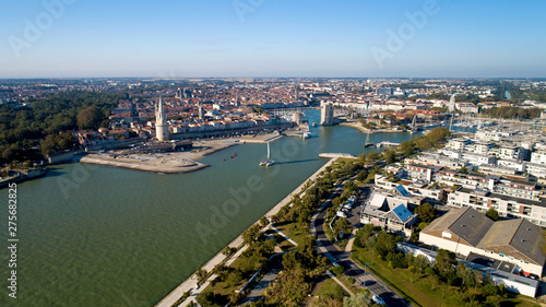 Aerial view of La Rochelle city in Charente Maritime
