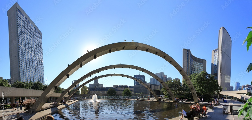 Fototapeta premium Toronto downtown panoramic with buildings