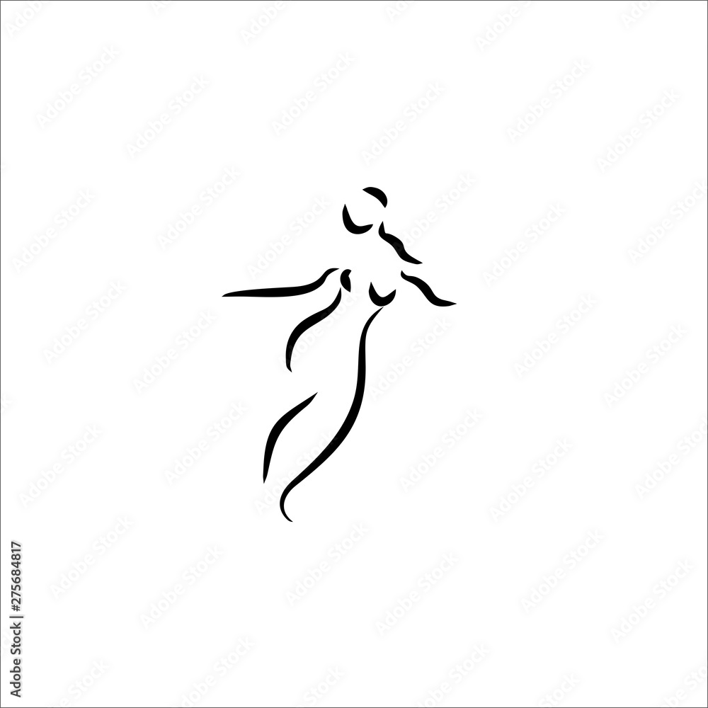 vector silhouette of a woman illustration