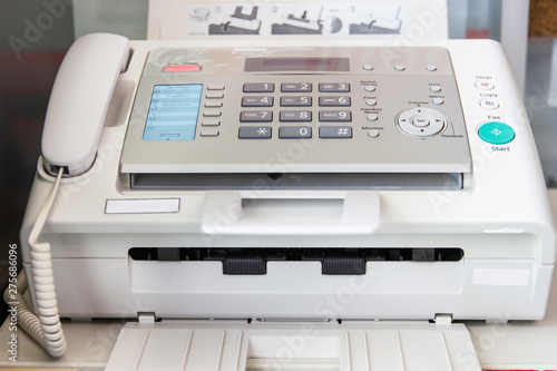 a fax machine in the office