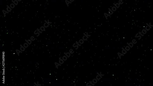 Fireflies against black background for overlay vdo design
