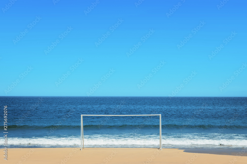 Fototapeta premium Doors of football games Placed at the beach.