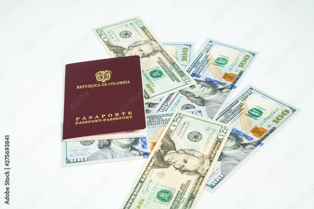 international compass in dollars in the background. international compass in dollars in the background.