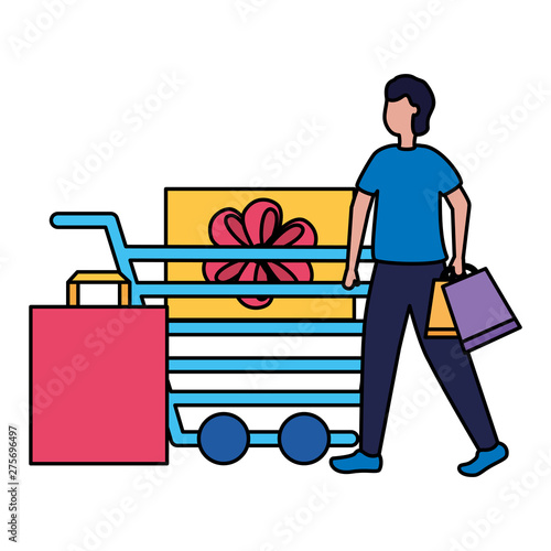 people shopping bag commerce concept © Gstudio