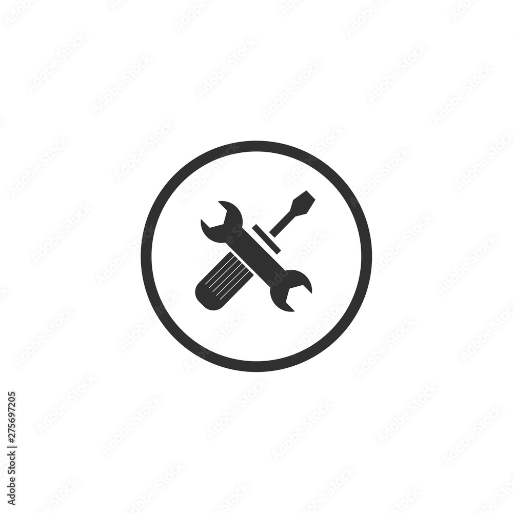 Tools icon template black color editable. Tools symbol vector sign isolated on white background. Simple logo vector illustration for graphic and web design. Tools icon template black color editable. Tools symbol vector sign isolated on white background. Simple logo vector illustration for graphic and web design.