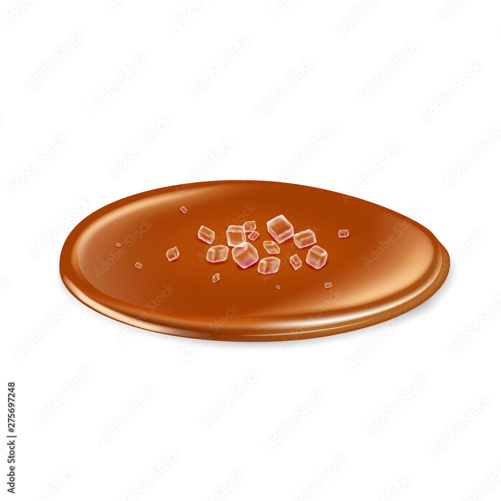 Toffee caramel with sea salt, realistic vector. Vector Toffee caramel with sea salt, realistic vector. Vector
