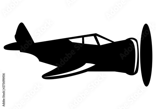 Icono negro de un avión.