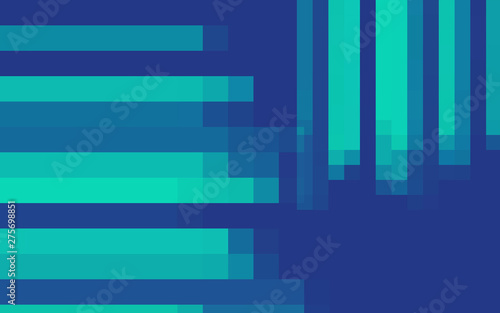 Futuristic cyan bar lines and blue background abstract