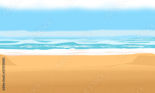 Background for summer beach and vacation. vector design illustration