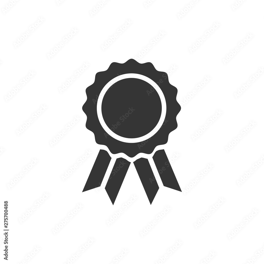 Medal icon template black color editable. Medal symbol vector sign isolated on white background. Simple logo vector illustration for graphic and web design.