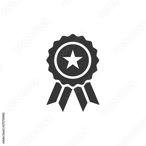Medal icon template black color editable. Medal symbol vector sign isolated on white background. Simple logo vector illustration for graphic and web design.