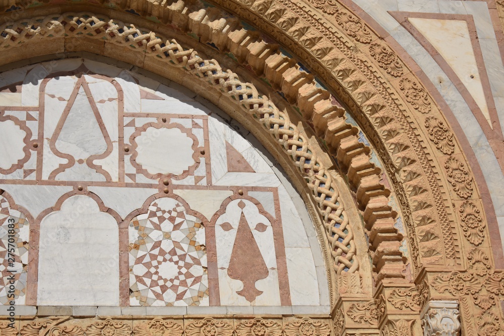 Closeup on Middle Eastern architectural details