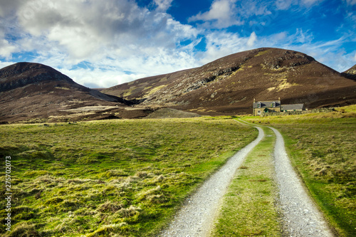 Route to Mount Keen and Glenmark Cottage. Glen Mark, Invermark Estate, Angus, Scotland, UK. Cairngorms National Park.