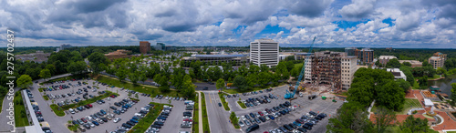 Aerial panorama of Columbia Town Center in Maryland new Washington DC with office buildings and the Columbia Mall photo