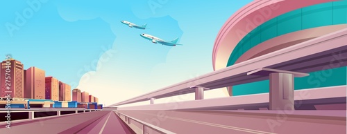 cityscape road bridges