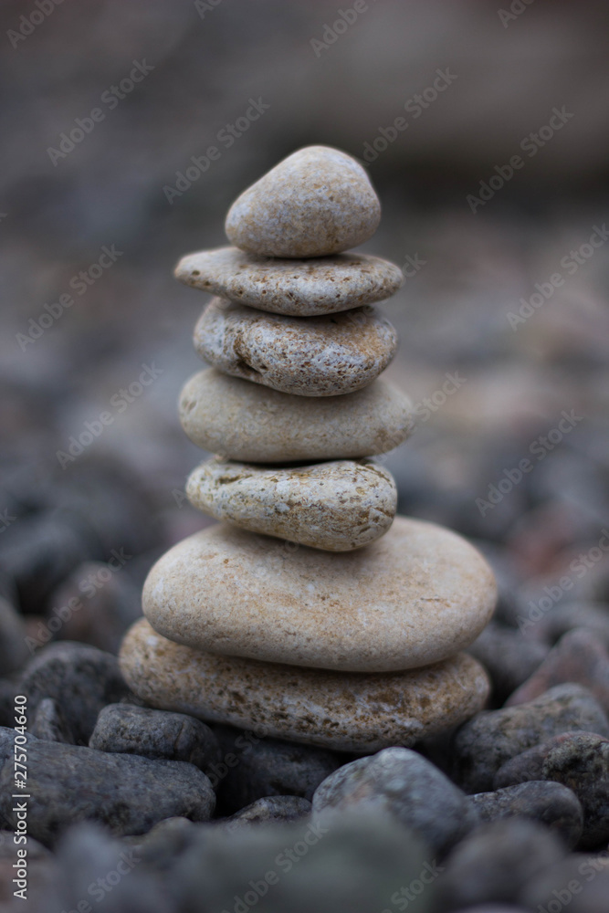 Stack of balanced zen stones and pebbles. Stack of balanced zen stones and pebbles.
