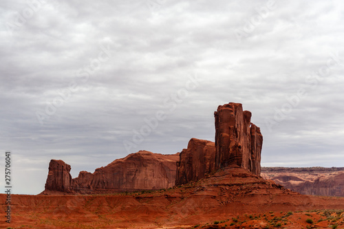 Monument Valley on a slightly overcast summer morning.