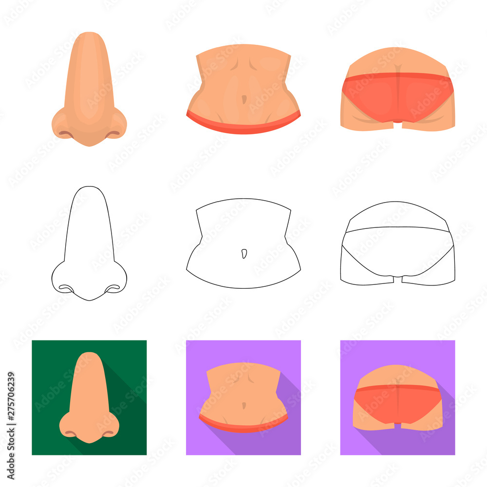 Vector illustration of body and part logo. Set of body and anatomy vector icon for stock. Vector illustration of body and part logo. Set of body and anatomy vector icon for stock.