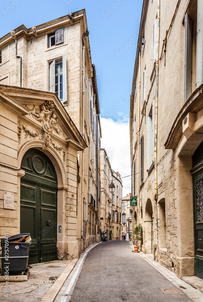 Streets of Montpellier in a summer day