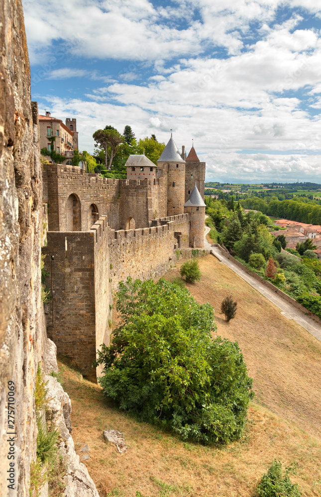 Famous Carcassonne castle. France
