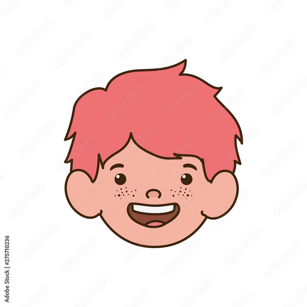 head of baby boy smiling with white background head of baby boy smiling with white background