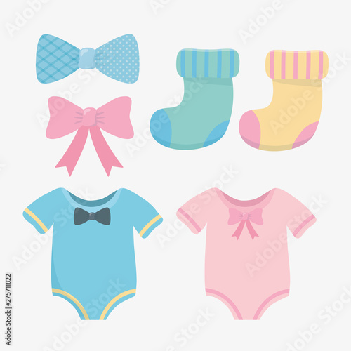 baby shower card with set accessories