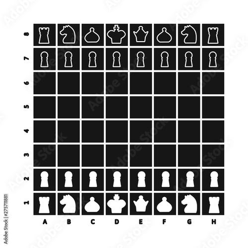 Vector illustration of chessboard and board sign. Collection of chessboard and checkmate vector icon for stock.